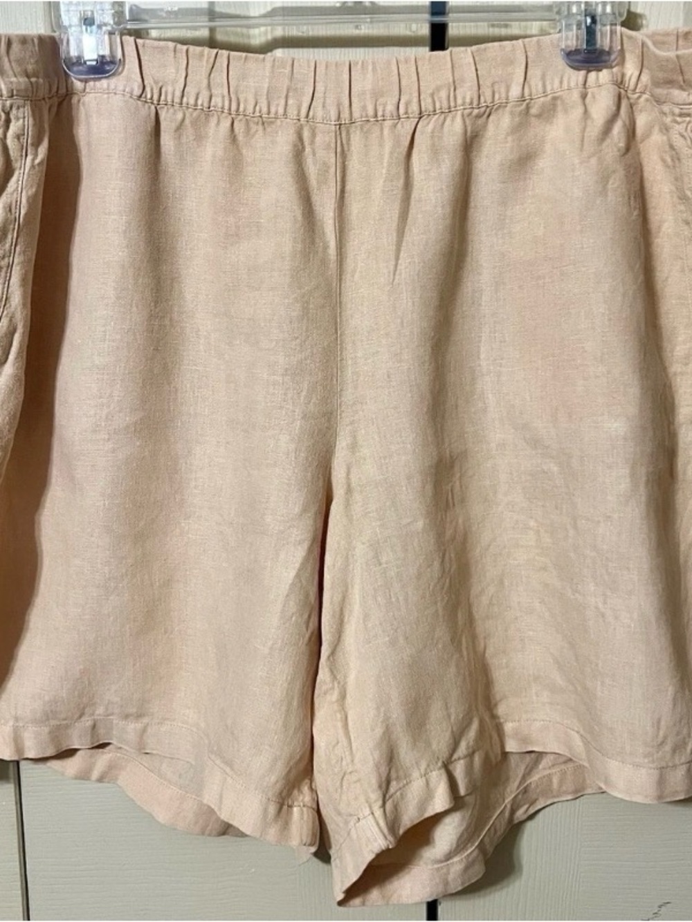 Pure Jill Light Peach Linen Blend Women's Shorts Size 2X